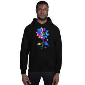 Be Kind Sun Flower Puzzle Art - Men's & Women's Hoodie